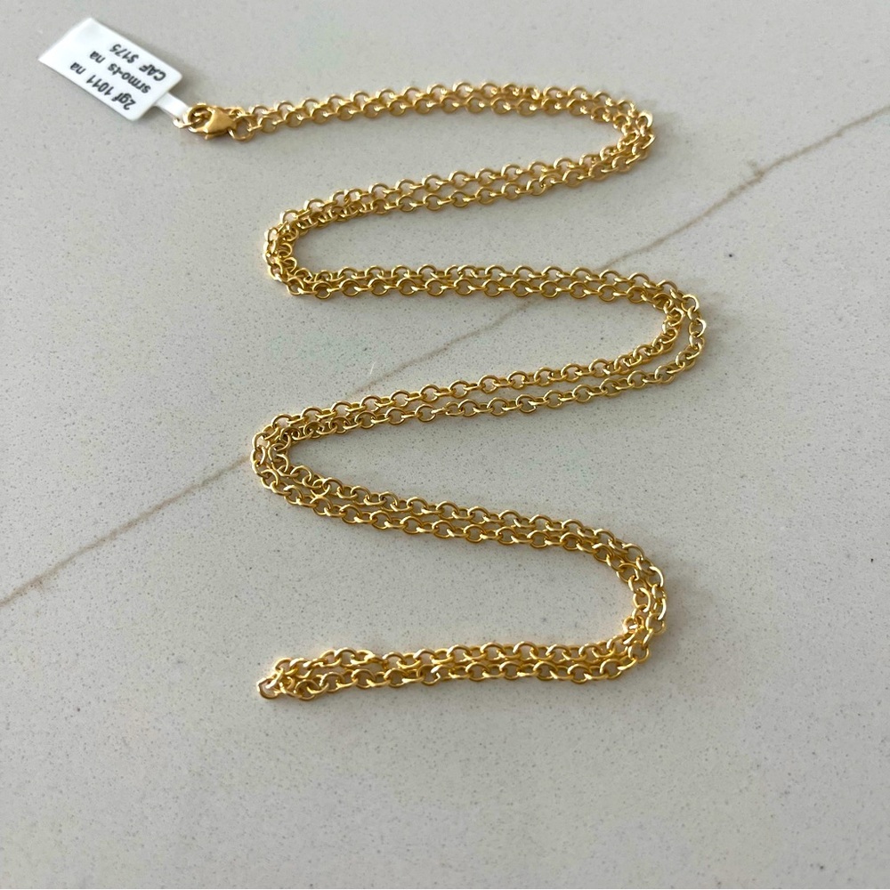 Elegant Gold filled 30” rolo link  Chain Necklace